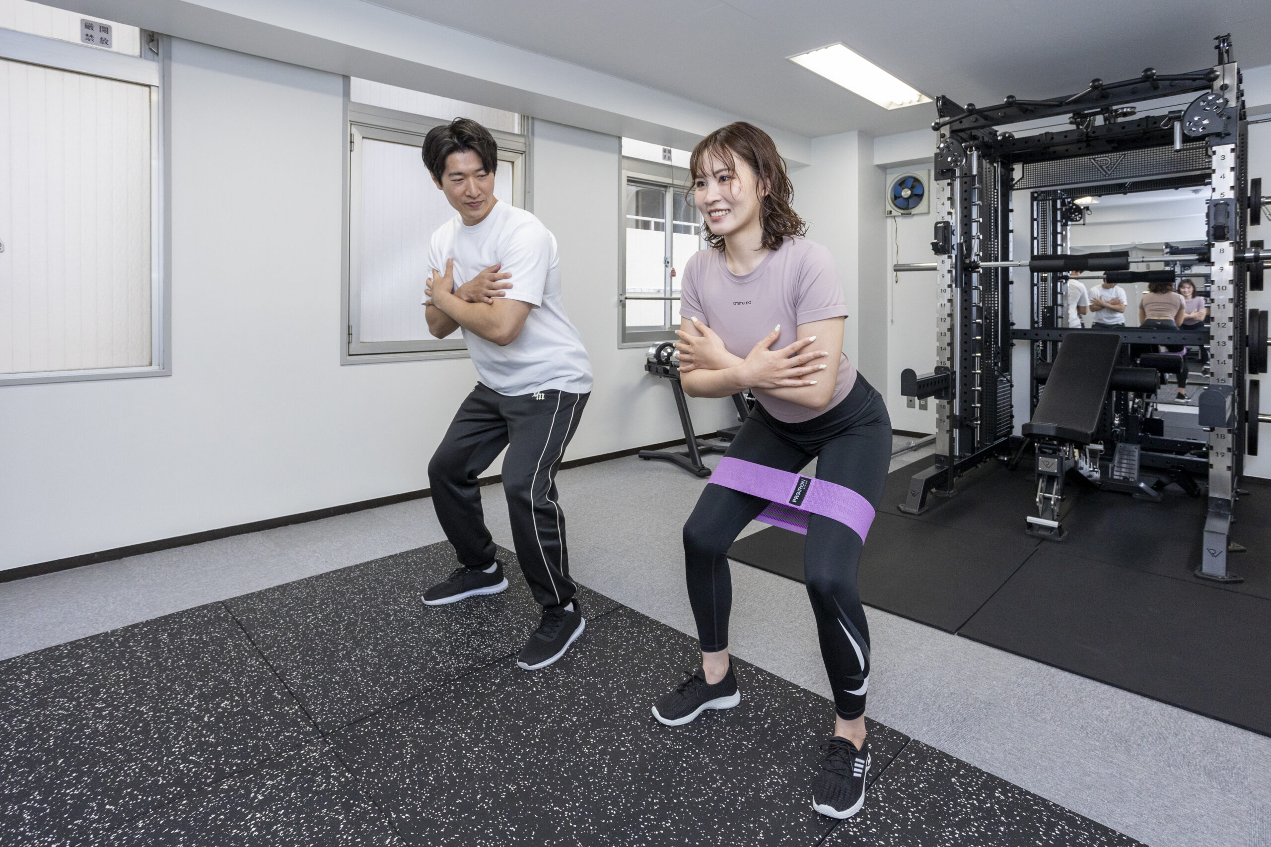 Aeterna Gym麹町の60分体験トレーニングの様子